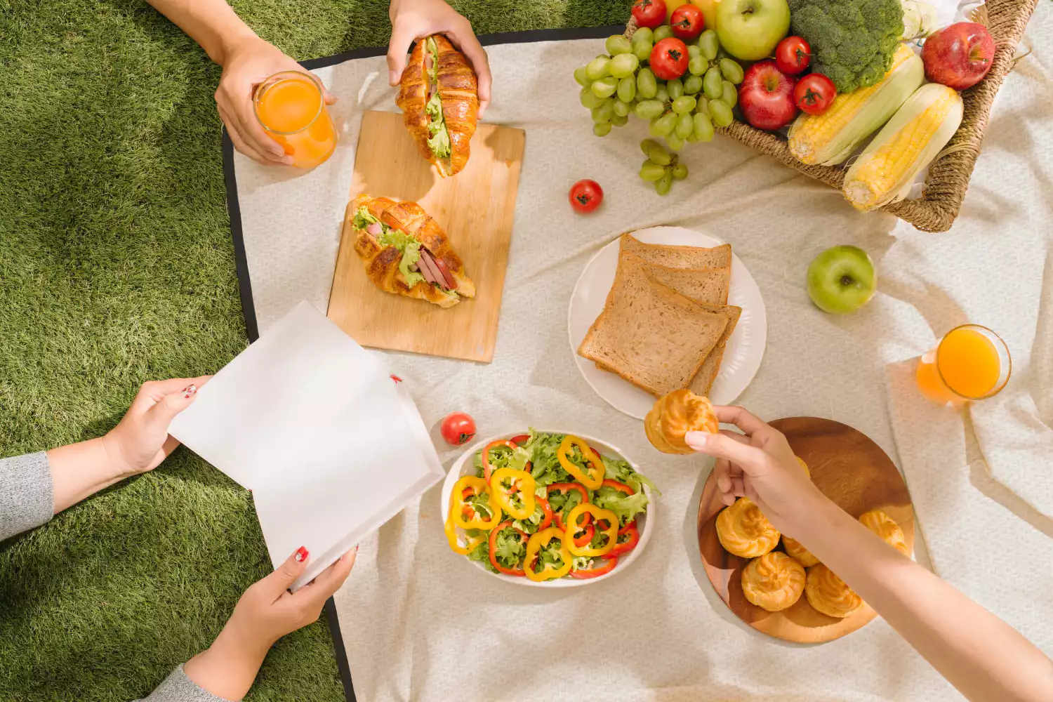 branded picnic blanket